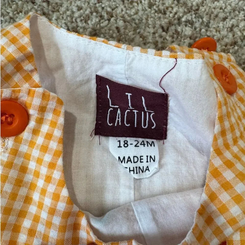 LIL CACTUS  surfer baby overalls, shorts, 18-24 Months
